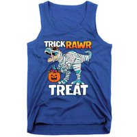 Funny Trick Rawr Treat Dinosaur Pumpkin Candy Trex Halloween Meaningful Gift Tank Top