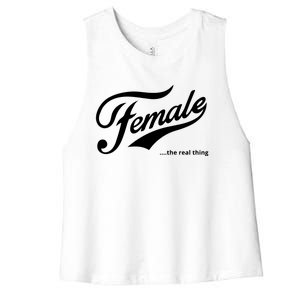 Female The Real Thing Women's Racerback Cropped Tank