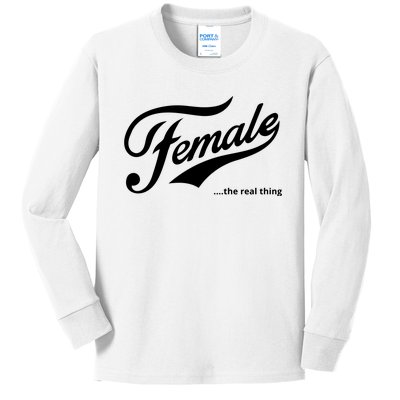 Female The Real Thing Kids Long Sleeve Shirt