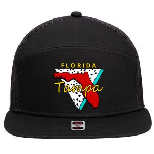 Florida Tampa Retro 7 Panel Mesh Trucker Snapback Hat