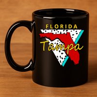 Florida Tampa Retro 11oz C Handle Ceramic Mug