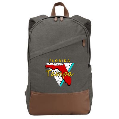 Florida Tampa Retro Cotton Canvas Backpack