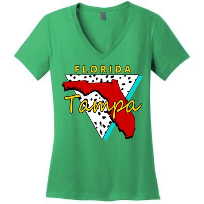 Florida Tampa Retro Women's V-Neck T-Shirt