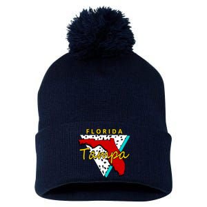 Florida Tampa Retro Pom Pom 12in Knit Beanie