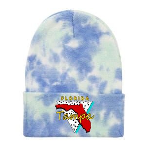 Florida Tampa Retro Tie Dye 12in Knit Beanie