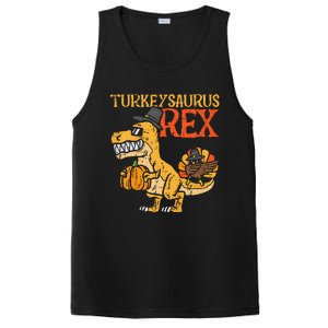 Funny Turkeysaurus Rex Dab Turkey Dino Thanksgiving PosiCharge Competitor Tank