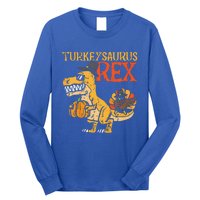 Funny Turkeysaurus Rex Dab Turkey Dino Thanksgiving Long Sleeve Shirt