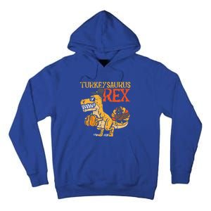 Funny Turkeysaurus Rex Dab Turkey Dino Thanksgiving Tall Hoodie