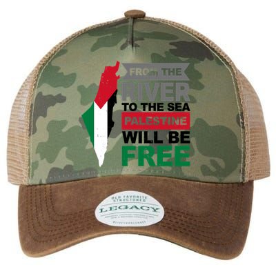 From The River To The Sea Palestine Will Be Free Legacy Tie Dye Trucker Hat
