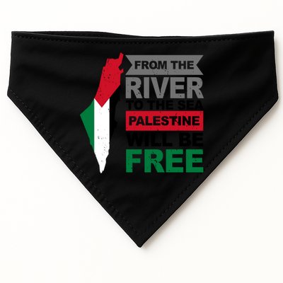 From The River To The Sea Palestine Will Be Free USA-Made Doggie Bandana
