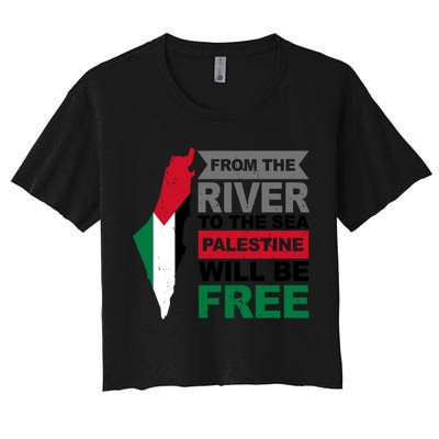 From The River To The Sea Palestine Will Be Free Crop Top