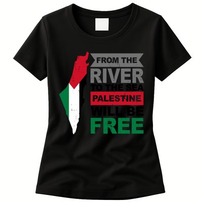 From The River To The Sea Palestine Will Be Free Womens T-Shirt