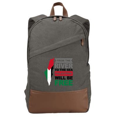 From The River To The Sea Palestine Will Be Free Cotton Canvas Backpack