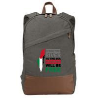 From The River To The Sea Palestine Will Be Free Cotton Canvas Backpack