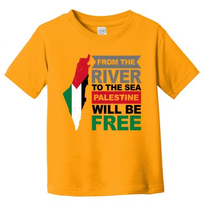 From The River To The Sea Palestine Will Be Free Toddler T-Shirt