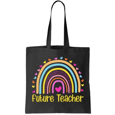 Future Teacher Rainbow Tote Bag