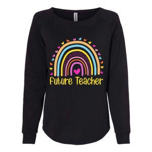 Future Teacher Rainbow Womens California Wash Sweatshirt