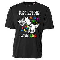 Funny T Rex Dino Dinosaur Sunglasses Just Let Me Stim Bro Cooling Performance Crew T-Shirt