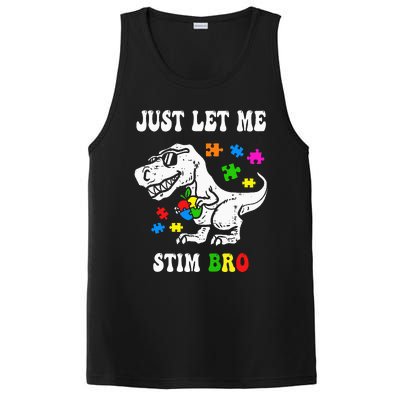 Funny T Rex Dino Dinosaur Sunglasses Just Let Me Stim Bro PosiCharge Competitor Tank