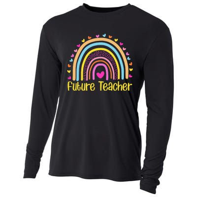 Future Teacher Rainbow Cooling Performance Long Sleeve Crew