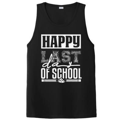 Funny Teacher School Happy Last Day Of School Humor Groovy PosiCharge Competitor Tank