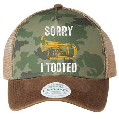 Funny Tuba Sorry I Tooted Marching Band Tuba Legacy Tie Dye Trucker Hat