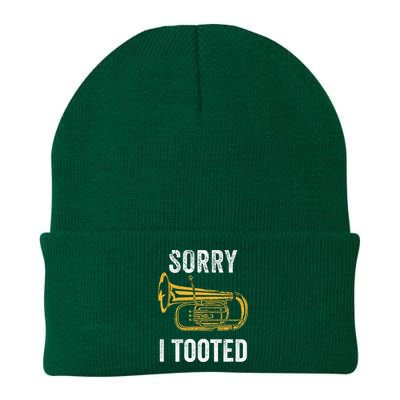 Funny Tuba Sorry I Tooted Marching Band Tuba Knit Cap Winter Beanie