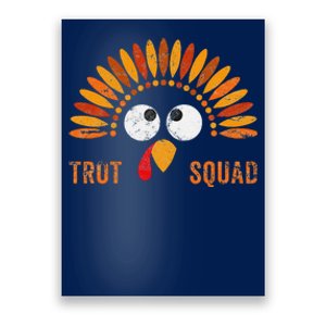 Funny Trot Squad Costume Thanksgiving Running Trukey Trot Poster