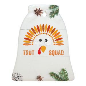 Funny Trot Squad Costume Thanksgiving Running Trukey Trot Ceramic Bell Ornament