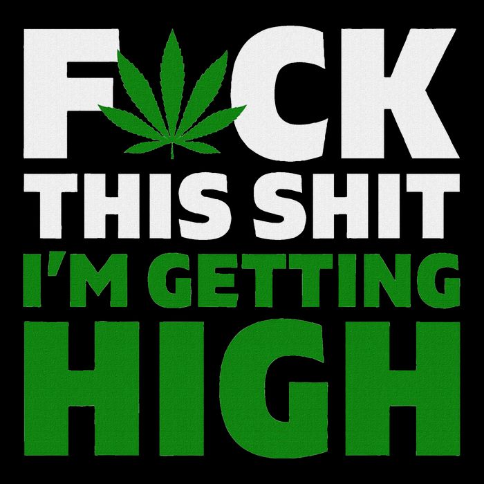 Fuck This Shit IM Getting High Funny Marijuana Weed Stoner Wool Snapback Cap