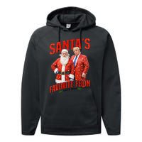 Funny Trump SantaS Favorite Felon Since 2024 Christmas Xmas Performance Fleece Hoodie