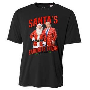 Funny Trump SantaS Favorite Felon Since 2024 Christmas Xmas Cooling Performance Crew T-Shirt