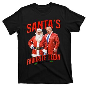 Funny Trump SantaS Favorite Felon Since 2024 Christmas Xmas T-Shirt