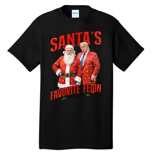 Funny Trump SantaS Favorite Felon Since 2024 Christmas Xmas Tall T-Shirt