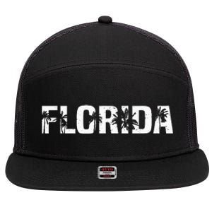 Florida The Sunshine State 7 Panel Mesh Trucker Snapback Hat