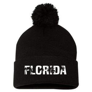 Florida The Sunshine State Pom Pom 12in Knit Beanie