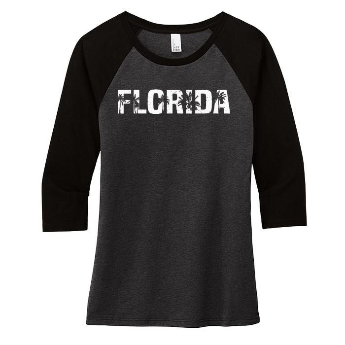 Florida The Sunshine State Women's Tri-Blend 3/4-Sleeve Raglan Shirt