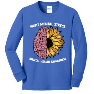 Fight Tal Stress Tal Stress Awareness Tal Health Cool Gift Kids Long Sleeve Shirt