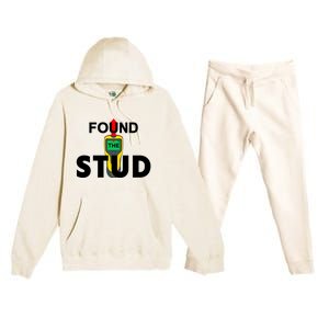 Found The Stud Meaningful Gift Premium Hooded Sweatsuit Set