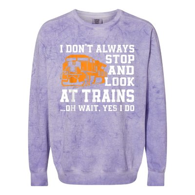 Funny Train Saying Freight Trains Trainspotter Colorblast Crewneck Sweatshirt