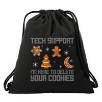 Funny Tech Support IM Here To Delete Your Cookies Christmas Drawstring Bag