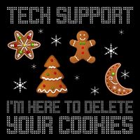 Funny Tech Support IM Here To Delete Your Cookies Christmas Drawstring Bag