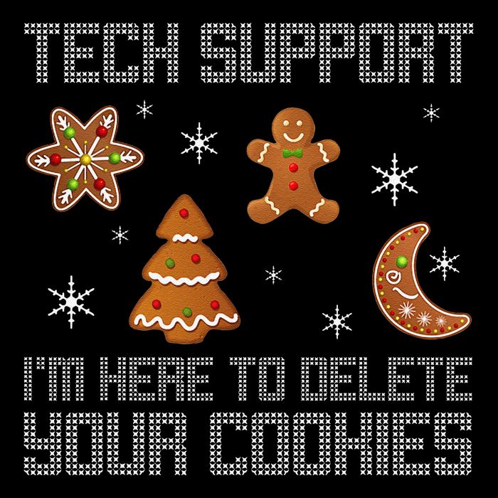 Funny Tech Support IM Here To Delete Your Cookies Christmas Drawstring Bag