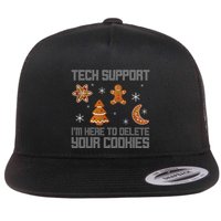 Funny Tech Support IM Here To Delete Your Cookies Christmas Flatbill Hat