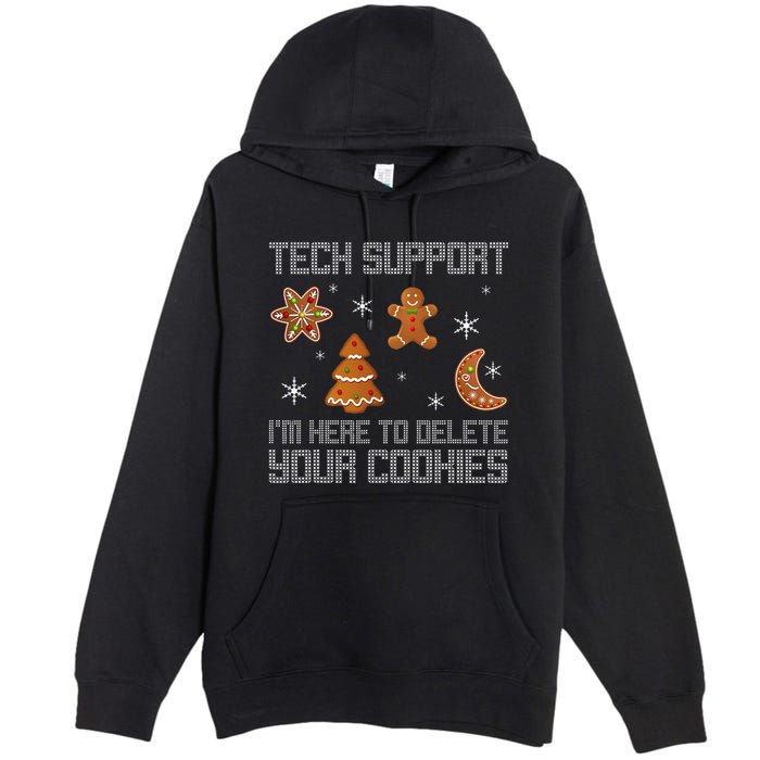 Funny Tech Support IM Here To Delete Your Cookies Christmas Premium Pullover Hoodie