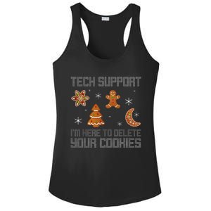 Funny Tech Support IM Here To Delete Your Cookies Christmas Ladies PosiCharge Competitor Racerback Tank