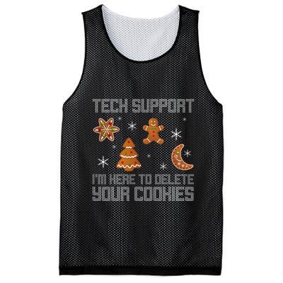 Funny Tech Support IM Here To Delete Your Cookies Christmas Mesh Reversible Basketball Jersey Tank