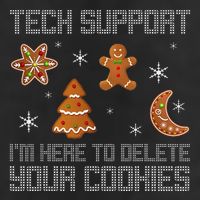 Funny Tech Support IM Here To Delete Your Cookies Christmas 25L Jumbo Tote