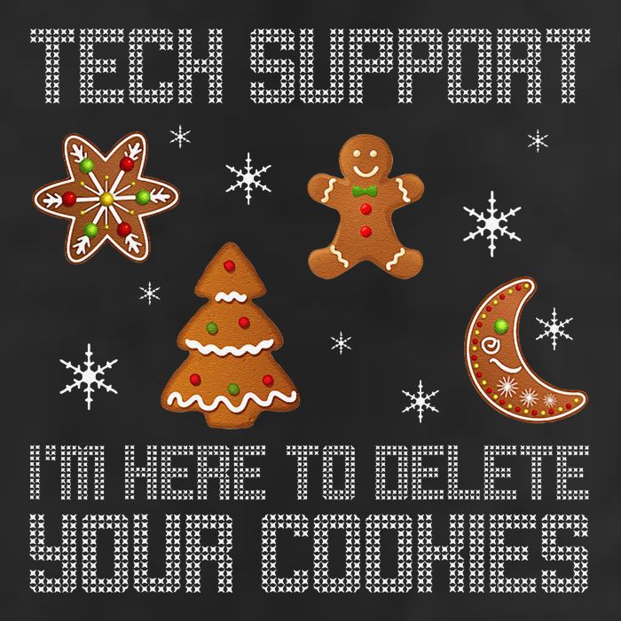 Funny Tech Support IM Here To Delete Your Cookies Christmas 25L Jumbo Tote