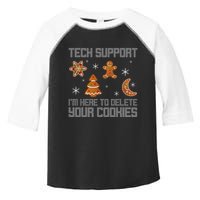 Funny Tech Support IM Here To Delete Your Cookies Christmas Toddler Fine Jersey T-Shirt